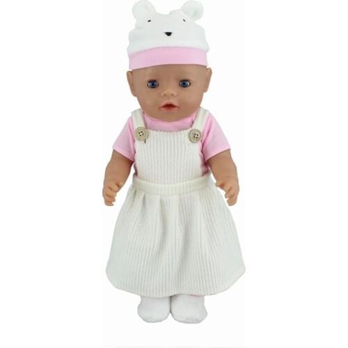 Suit + Cap + Shoes Doll Clothes Fit For 43cm baby Doll clothes reborn Doll Accessories