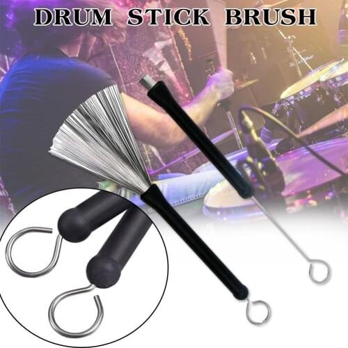 1PCS Metal Wire Drum Brushes Cleaning Tool Portable Jazz Musical Retractable Musical Sticks Jazz