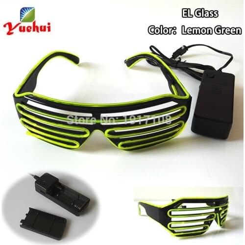 10 Color Fashion sound active glowing EL glasses Evening Party decor LED shutter glasses Mens Gift for Easter Day Decoration