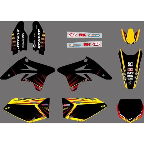 Motorcycle New Team Graphics Background Decal And Sticker Kit For Suzuki RMZ250 RM-Z250 RM-Z RMZ 250 2007 2008 2009