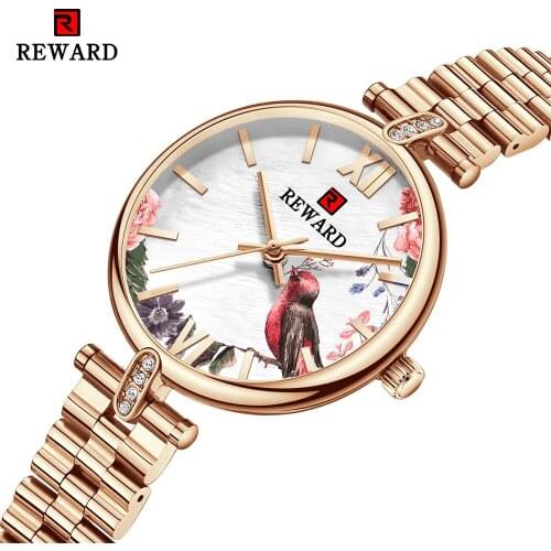 REWARD 2021 Women Wrist Watch Dress Clock Orologio da donna Luxury Watches Quartz Watch Stainless Steel Casual Dial Watch