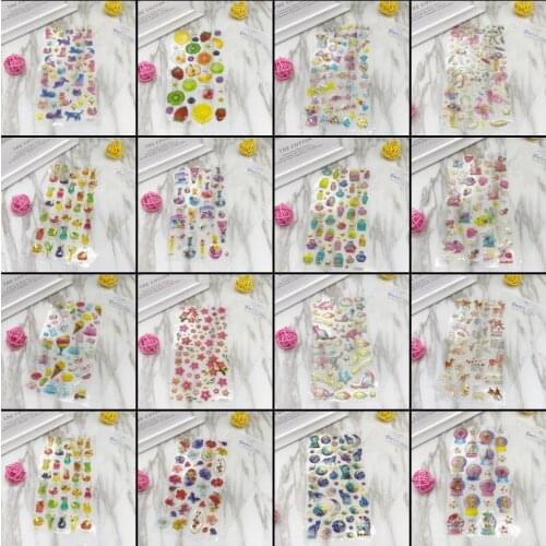 Children paste paper Korean dream girl crystal epoxy hot stamping transparent 3d stereo cartoon cute hand account stickers