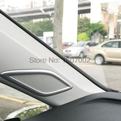 For Volkswagen VW Touran 2016 2017 ABS Matte Speaker Ring Stickers Sound Decoration Cover Trim