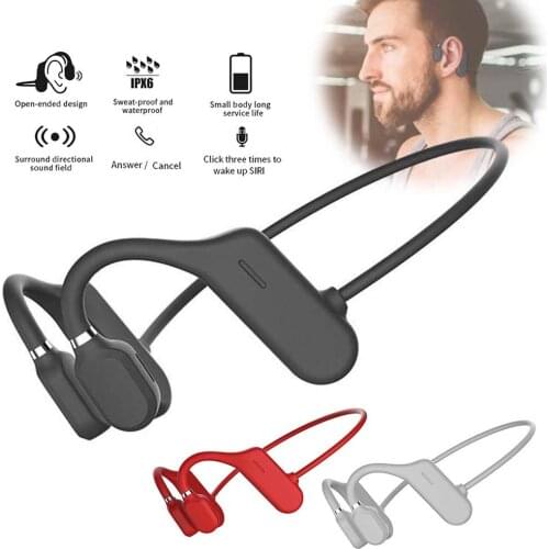 2020 New Wireless Headphones Bone Conduction Bluetooth Not In-Ear Earbuds Sweatproof Waterproof Sport Ear Hook Headset