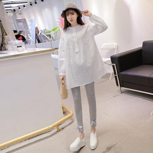 2018 New Arrive Spring And Autumn Maternity Blouse Woman Long Sleeve Large Size Blouse MD-00351