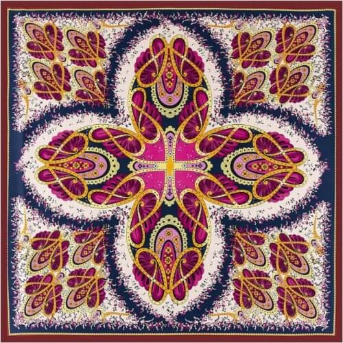 New Arrival Square Silk Ladies Luxury Brand Twill Scarf Shawl Butterfly Print Wholesale 130*130CM Winter Scarf Women