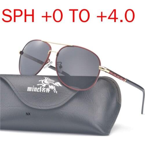 Pilot Bifocal Reading Glasses Sunglasses Metal Male Business Presbyopic Eyeglasses Hyperopia Eyewear Wite Case 1.0to 3.5 NX