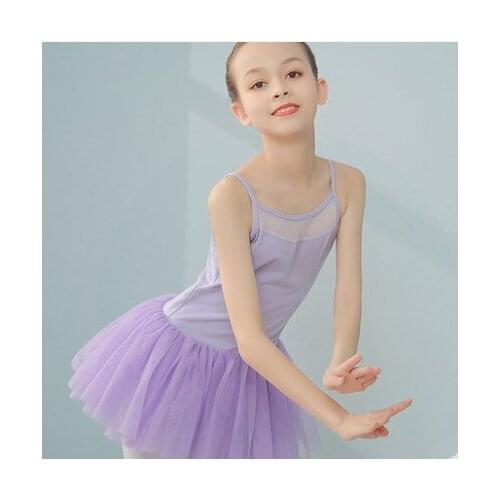 Ballet Dress Dance Dress Tutu Dress for Girls Kids Children High Quality Short Sleeves Tulle Dance Wear
