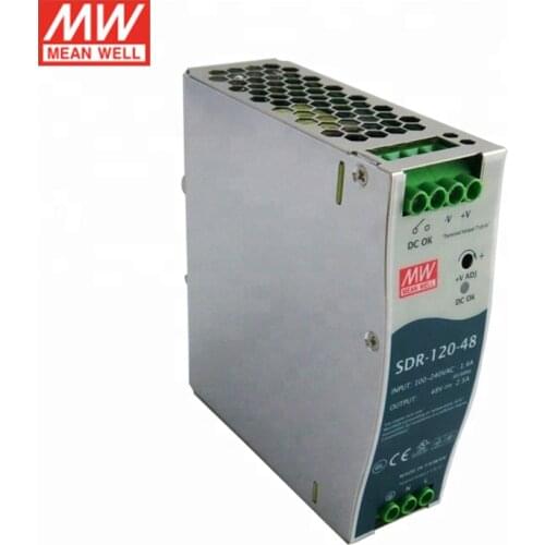 SDR-120-48 MEAN WELL 120W 48V Slim DIN Rail Switching Power Supply 110V/220V AC to 48VDC 2.5A Industrial Din rail Transformer