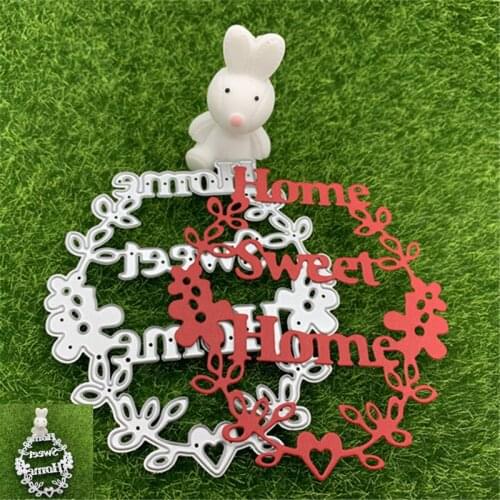 Sweet Home Housemark Bookmark Hand Embossed DIY Album Scrapbook Greeting Card Decoration Metal Cutting Mould