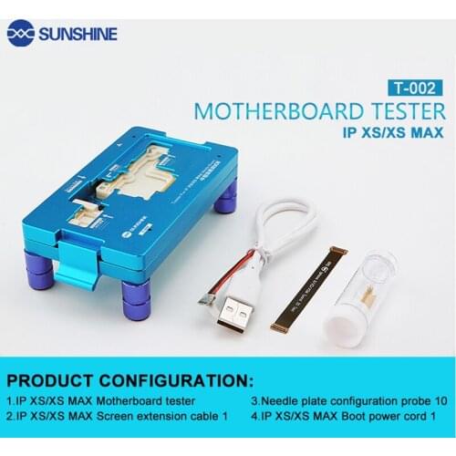 SUNSHINE T-002 Motherboard Tester for IP XS/XS MAX Series Middle Board Tester Phone PCB Repair Platform Test Fixture Tools