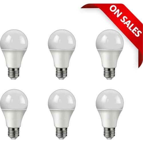 6pcs LED Bulb Lamps E27 AC220V 240V Light Bulb Real Power 10W Lampada Living Room Home LED Bombilla Indoor Lighting