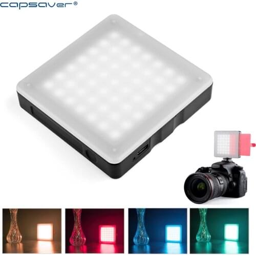 Capsaver LED Touch Fill Light Digital Photography Light USB Charging 6500K with Filter Portable for Camera Phone Photo Live Mini
