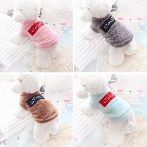 Warm Fleece Pet Dog Clothes Soft Pet Coat Puppy Dogs Shirt Chihuahua Pullover Yorkies Hoodie Warm Dog Costume Outfit Ropa Perro