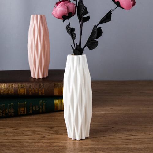 1pc Modern Vases Decoration Home Nordic Style Flower Arrangement Living Room Origami Flower Pot For Interior Pink/White/Green