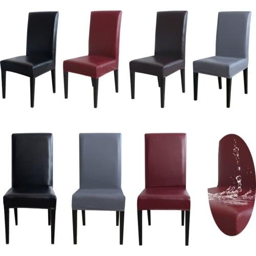 Waterproof PU Chair Covers For Wedding Dining Room Office Banquet housse de chaise chair cover