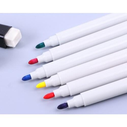 1 Set Magnetic Whiteboard Pen Erasable Marker Office School Supplies 8 Colors