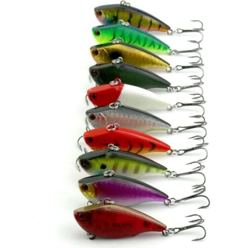 10pcs 6CM-10G game vibe fishing lure plastic hard bait carp fishing tackle pesca fish wobbler minnow isca artificial lure peche