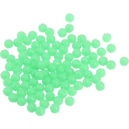 100pcs 5mm Round Luminous Glow Rig Beads Sea Fishing Lure Float Tackles