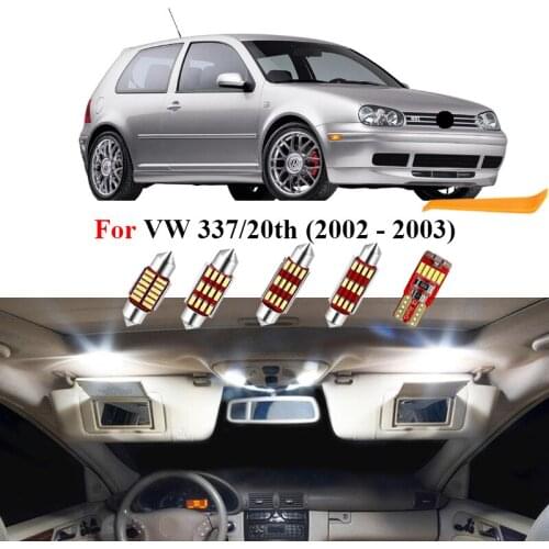 14Pcs White Canbus Led Interior Lighting Kit For VW 337/20th 2002 2003 Dome Vanity Mirror Map Glove Box Door Lamp