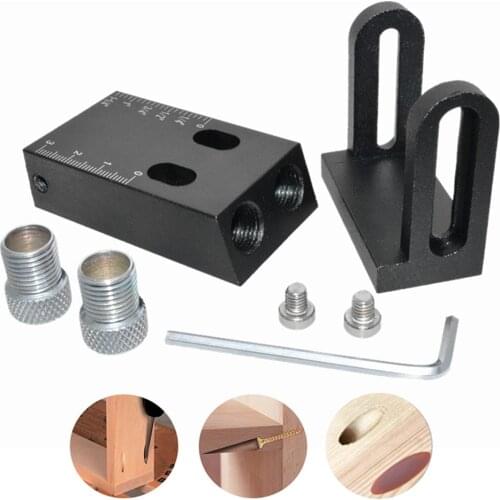 15 Angle Oblique Hole Locator Woodworking Tools Pocket Hole Jig Kit DIY Drill Easily Carrying Lightweight Gadgets