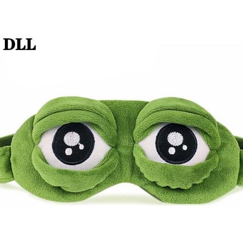 2020 Soft 3D FROG Sleeping Mask Eyeshade Eye Cover Travel Cartoon Long Eyelashes Eyeshade Blindfold Gift For Women Girls