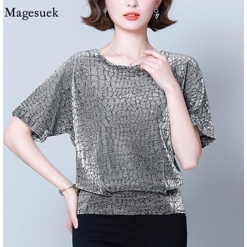 2021 Sequin Fashion Shiny Blouse Glitter Shirt Tops Tunic Women Blouses Red Black Shine Women Blouses Plus Size 4XL New 14081