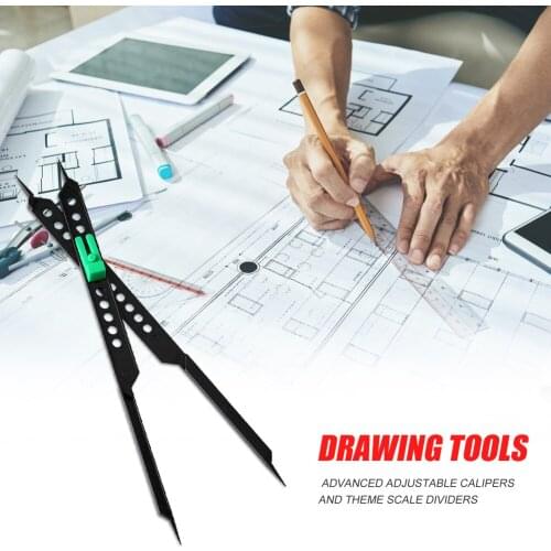 25.4cm Adjustable Plastic Proportional Scale Divider Drawing Tool for Artists Art Projector Drawing Ruler