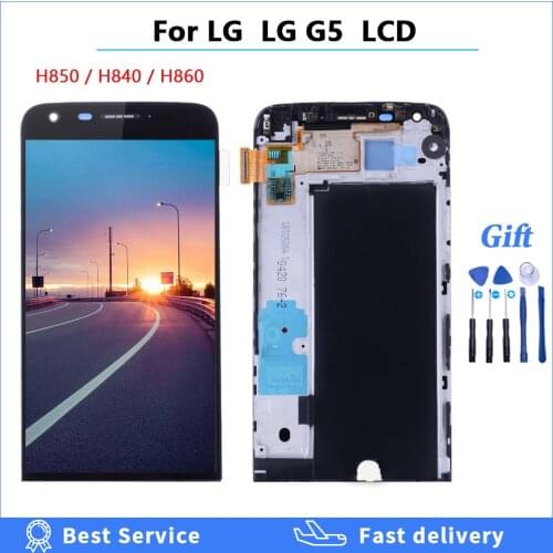 5.3 inch LCD Display For LG G5 Touch Screen Digitizer with Frame Assembly for LG G5 LCD Display H850 H840 H860 F700 lcd Screen