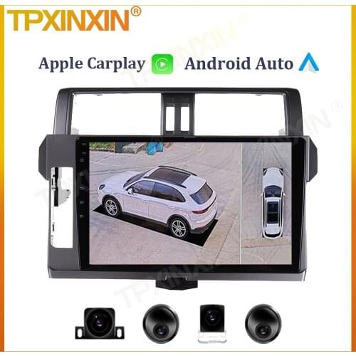 6+128G For Toyota Land Cruiser Prado 150 2014 2017 Android Car Multimedia Viedo Player Auto Radio Stereo GPS Navigation Carplay