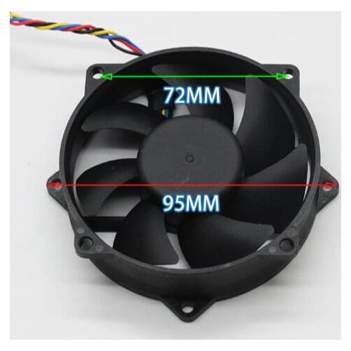 9cm 9025 KDE1209PTVX 12V 4.4W Circular 4 Wire Maglev Fan