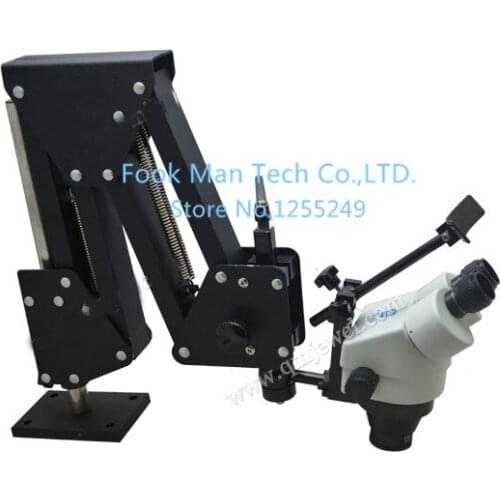 Promotion 7X-45X Stereo Microscope with lens and stand high quality microscope for jewelers with 1 led ring lamp