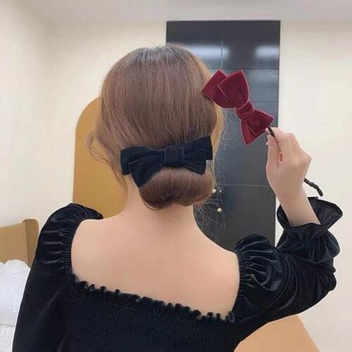Velvet Bow Magic Hair Buns Donut Hair Maker Clip Hair Curler Headband Fashion Women Girls Diy Hair Accessories Заколка Для Волос