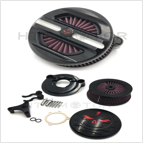 Free shipping motorcycle parts Gear Skull Air Intake Cleaner Kit For Harley Davidson 07-18 XL Forty Eight XL1200X Black