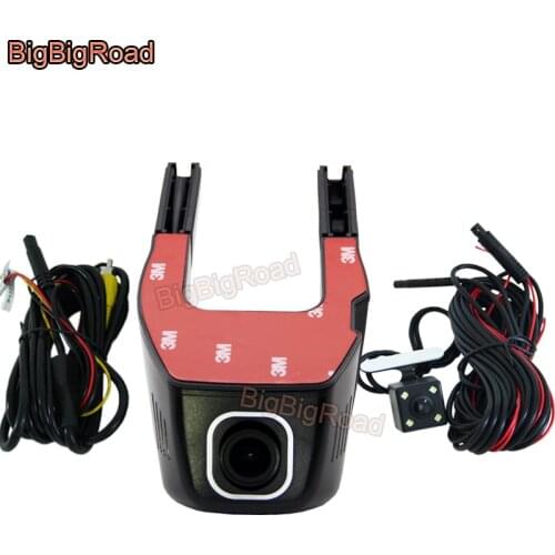 BigBigRoad For Nissan Qashqai j11 j10 Pathfinder 370z Car Dash Cam Wifi DVR Video Recorder Dual lens Car Dash cam