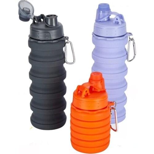 Water Bottles Silicone Folding Cups Outdoor Sports Bottle Retractable Water Bottle Water Bottle with Straw Cute Water Bottle