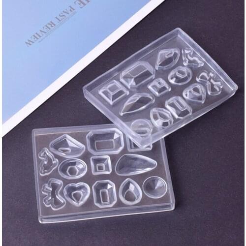 1pc Synthesis Silicone Resin Mold Round/Oval/Square/Drop Pendant Earring Necklace Resin Mold Decoration For Charm Jewelry Making