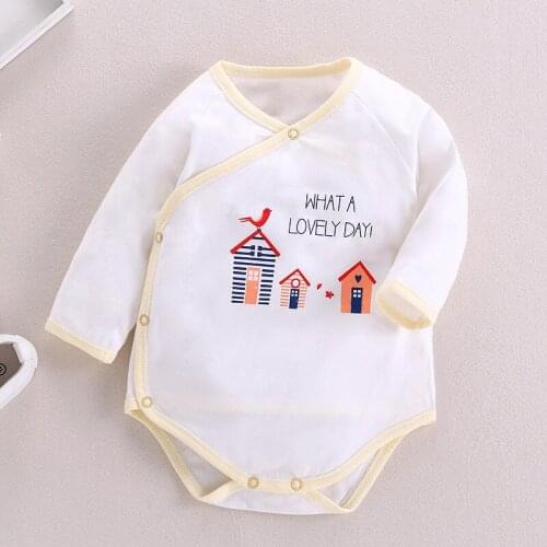 FEERIJT Babys Jumpsuit 2019 Summer Boys and Girls Long Sleeve Pyjamas Newborn Baby Clothes Infant Cotton Breathable Bodysuits