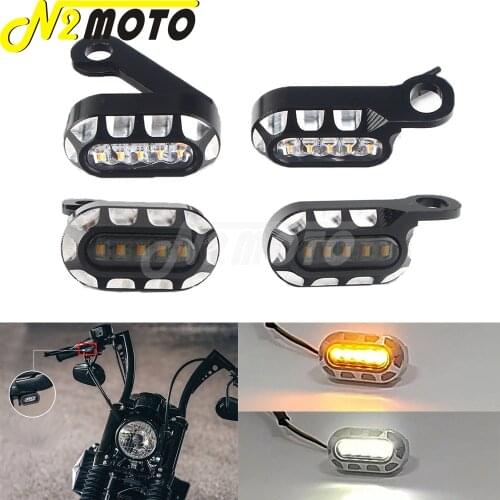 For Harley Sportster Roadster Super Low Iron 833 2004-20 Mini LED Amber/White Turn Signal Indicator Blinker Brake Running Light