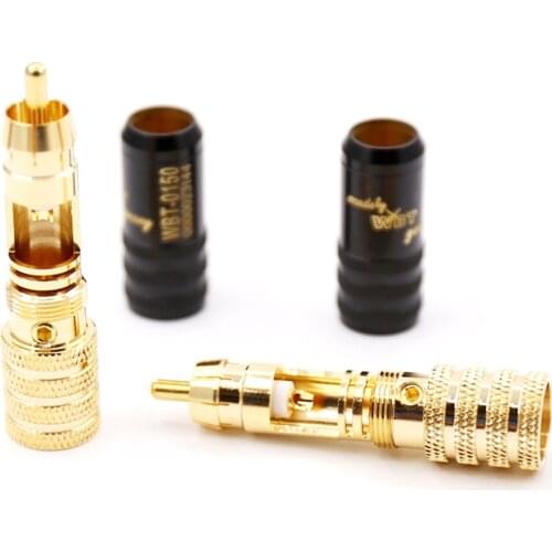 Hifi audio New 4PCS Screws Soldering RCA Connector Plugs 11MM