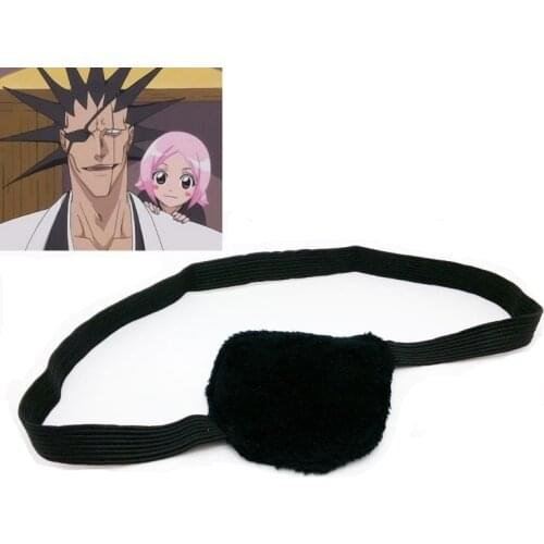 Anime Bleach Cotton Eyepatch Black Eye Mask Cosplay Accessories for Zaraki Kenpachi With Elastic Band