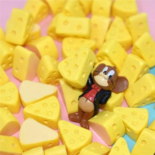 20Pcs Simulation Cheese Cake Flatback Resin Cabochon Mini Fake Food Scrapbooking Fit Phone Deco DIY Earring Jewelry Making Charm