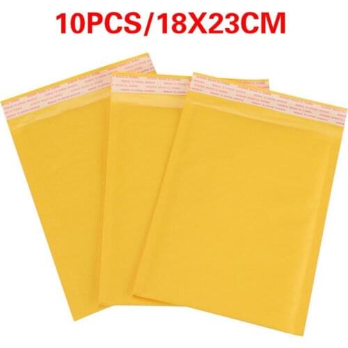18*23cm Kraft Paper Bubble Envelopes Bags Mailers Padded Shipping Envelope with Bubble Mailing Packaging Bag Gift Wrap Storage