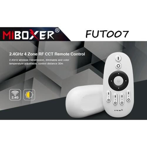 Miboxer FUT007 2.4GHz 4 Zone CCT Remote Control Led Strip 30m Led Wireless RF Remote Control for All Mi-Light CCT Series Product