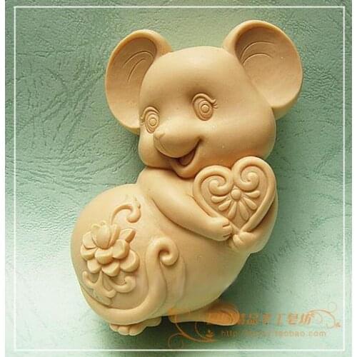 Mouse Silicone Soap mold DIY Handmade Craft 3d soap molds S191