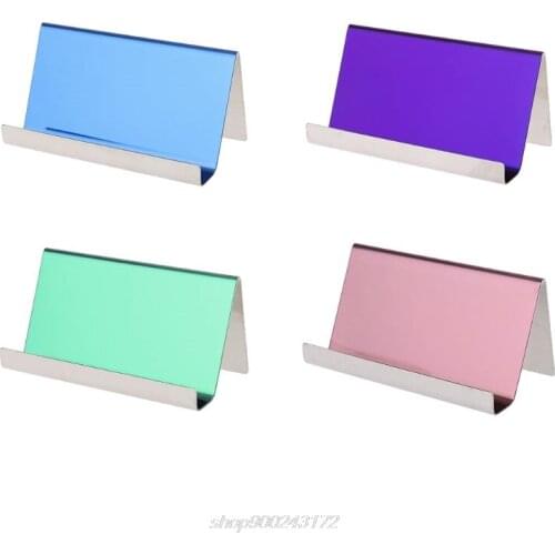 Stainless Steel Office Business Name Card Holder Display Stand Rack Desktop Table Organizer 4 Colors M20 21 Dropship