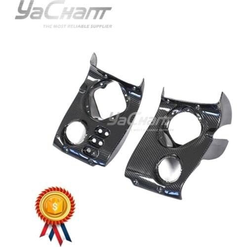 Dry Carbon Fiber Glossy Finish Air Con Vents Surround Control Panel Fit For 2001-2007 S2 Elise S2 VVTi Engine LHD A Post LHS&RHS