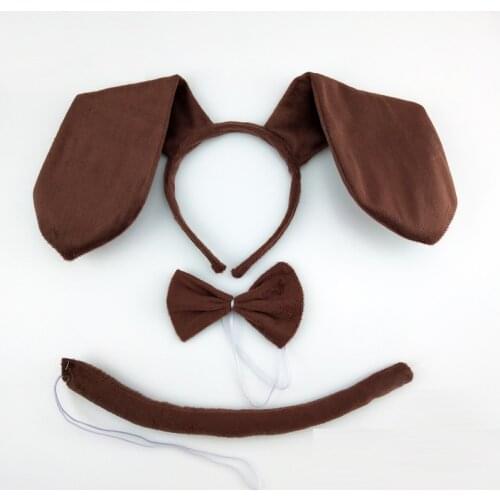 New Dog Ears Headband For Girl Hairband Kid Hair For Women Animal Cartoon Headband Cosplay Costume Xmas Halloween Christmas