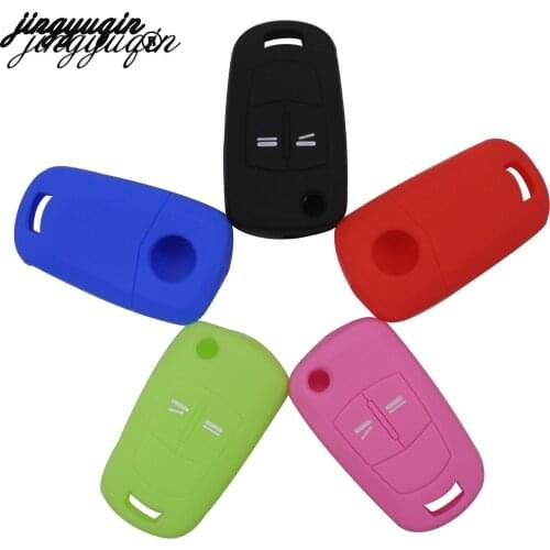 Jingyuqin Silicone 2 button Car Key Cover Case Fob For Vauxhall Opel Corsa Astra Vectra Signum 2 Button Silicone Remote