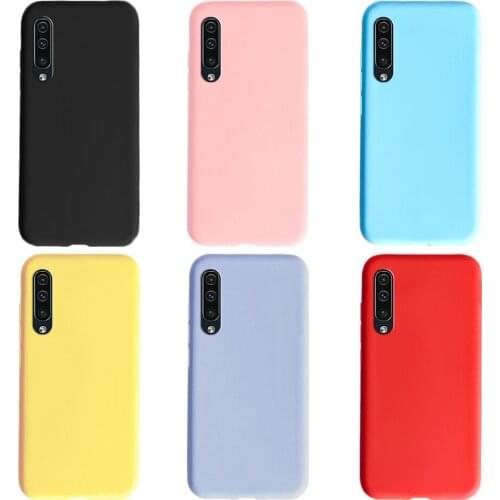 Candy Color Silicone Case For Samsung Galaxy A50s Case Soft TPU Back Cover For Samsung A50s A507F A507 SM-A507F Phone Bags Cases